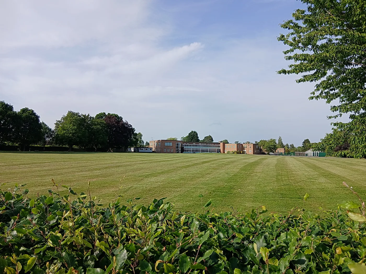 The playing fields of The Priory School at Meole Brace, Shrewsbury, which takes a two-week half term from 19 October